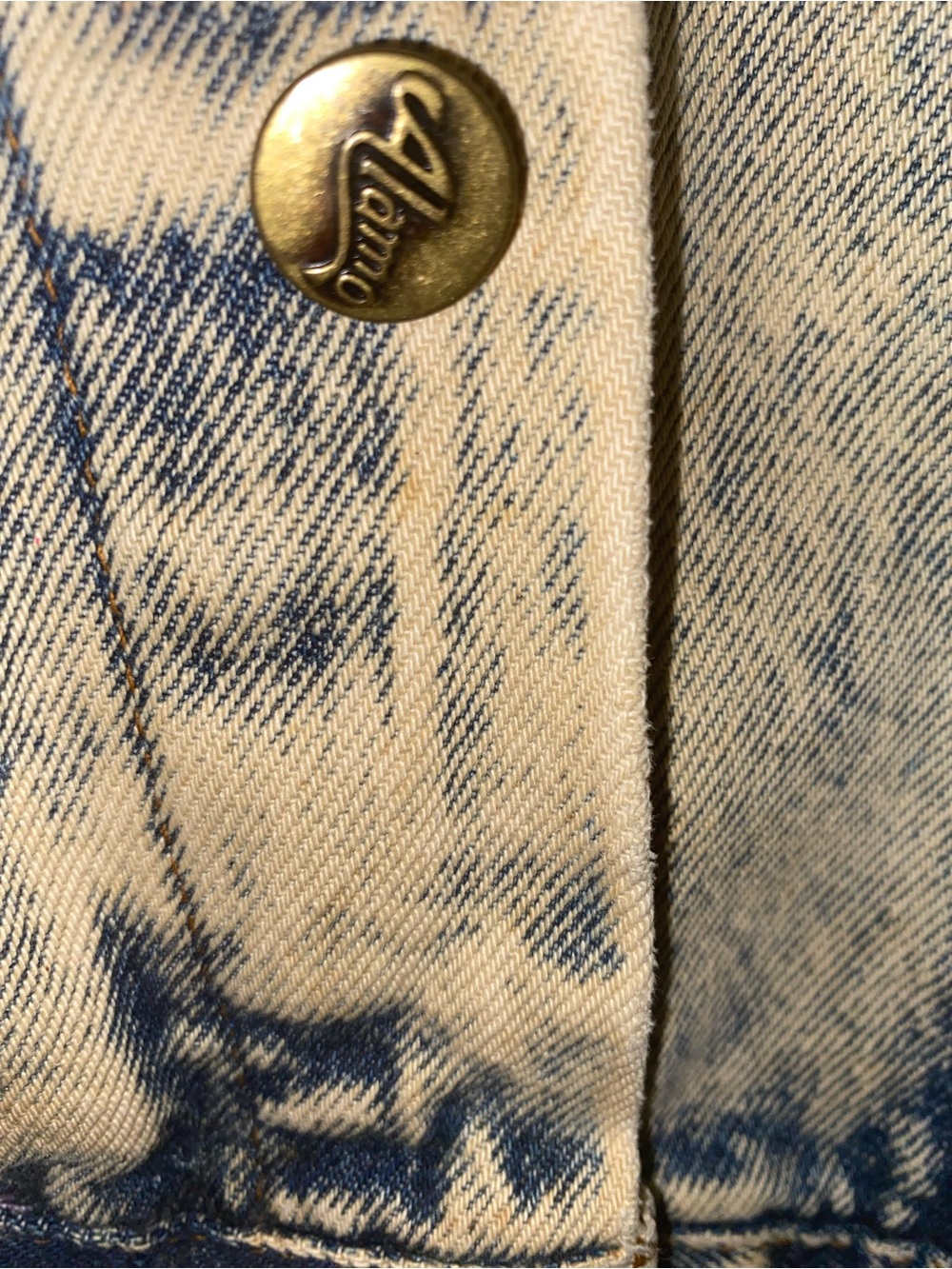 Barbie in Beverly Hills Denim Jacket buttons read ALAMO no tag fits XL - Picture 11 of 12